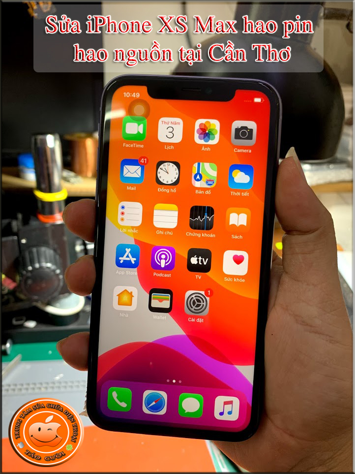 sửa iphone xs max hao pin tại cần thơ